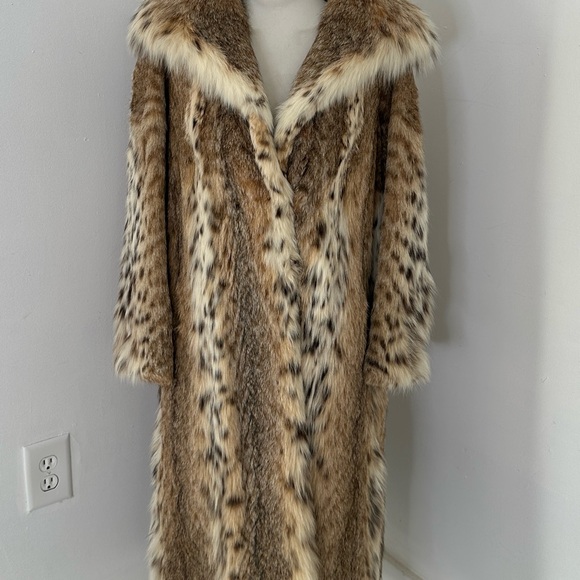 Vintage Genuine Spotted Fur Pierre Cardin Long Coat - Picture 3 of 13